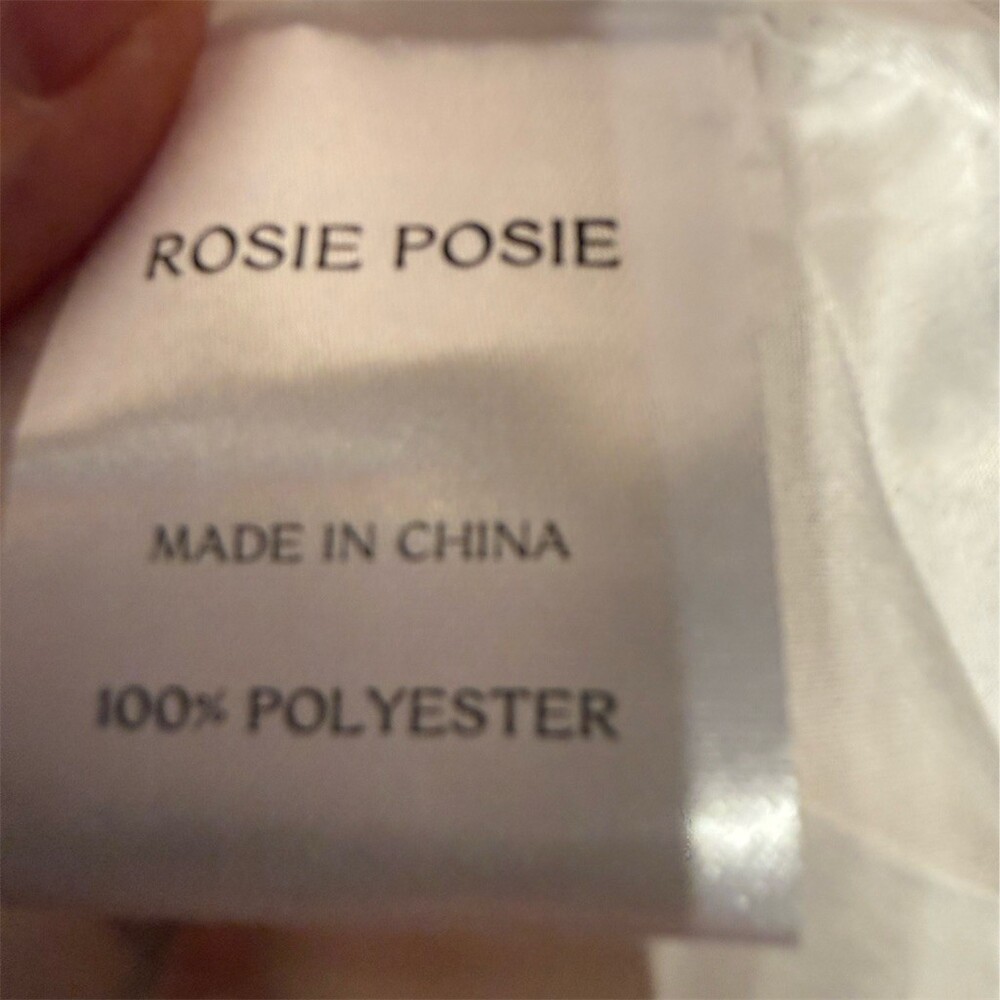 Rosie Posie Dress Womens L NWT Cream Pink Ditsy Floral Tiered Ruffle Midi - Picture 7 of 7